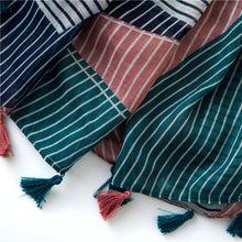 Load image into Gallery viewer, Voile Shawls Large Tassels Scarf