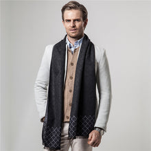 Load image into Gallery viewer, Men&#39;s Plaid Cashmere Scarf
