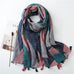 Voile Shawls Large Tassels Scarf