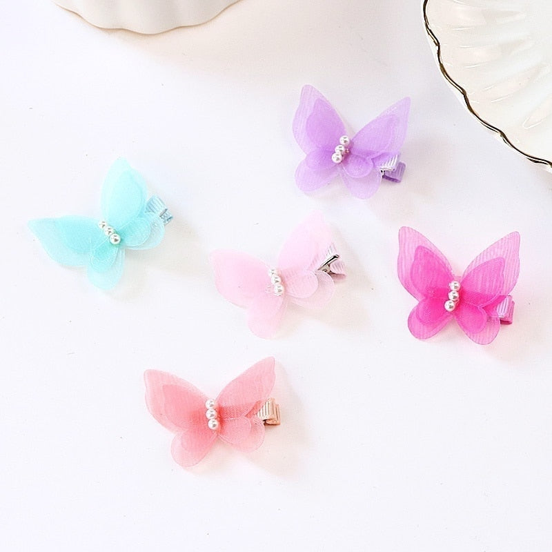 Lovely Butterfly Chiffon Hair Clip