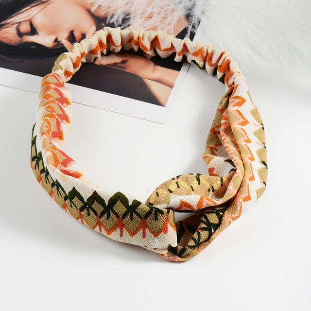 Cross Turban Chiffon Headband