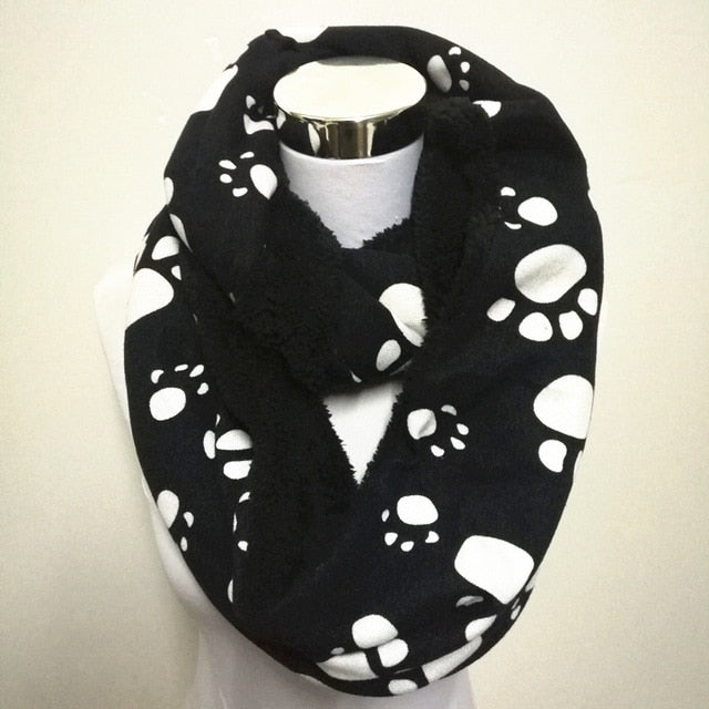 Paw Print Warm Scarf