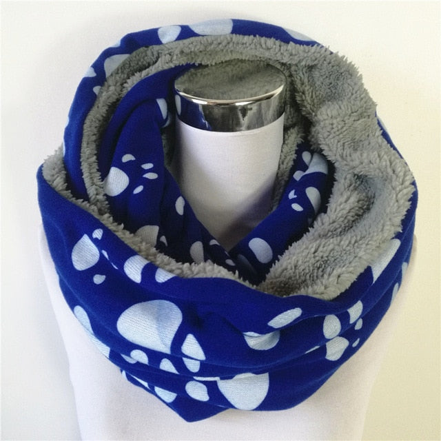 Paw Print Warm Scarf