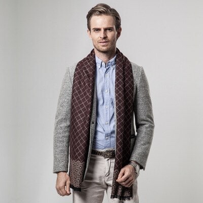 New design plaid scarf for men 180x30cm Cashmere scarf Thicken winter warm scarf Scarves for dad and boyfriend gifts stock