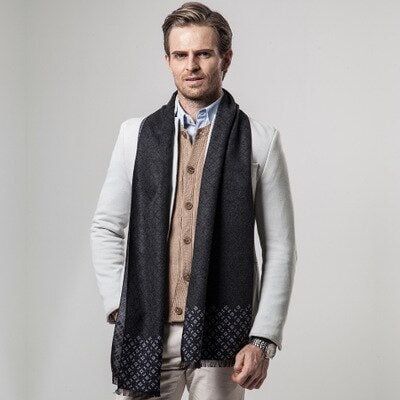 New design plaid scarf for men 180x30cm Cashmere scarf Thicken winter warm scarf Scarves for dad and boyfriend gifts stock