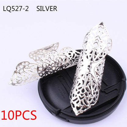 Flower Pattern Adjustable Metal Hair Ring