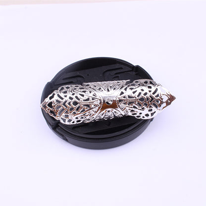 Flower Pattern Adjustable Metal Hair Ring