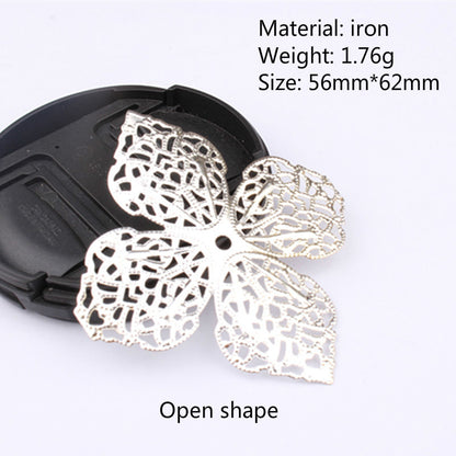 Flower Pattern Adjustable Metal Hair Ring