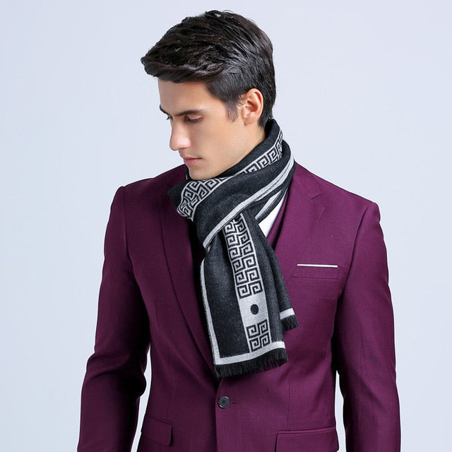 New letter luxury brand Business mens Scarf silk Cashmere scarf Shawl good quality winter Warm Scarves Men 180*30 cm