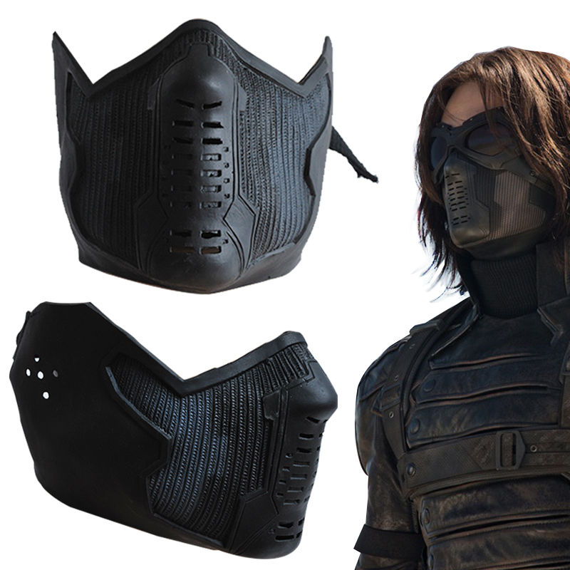 Dropshipping Captain America 2 Cosplay Winter Soldier James Buchanan Bucky Barnes Latex Mask