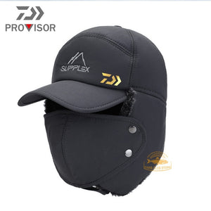 Fishing Winter Thermal Bomber Hats Men Women Fashion Ear Protection Face Windproof Ski Cap Velvet Thicken Couple Hat