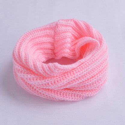 Winter Scarf For Women Men Knitted Warm Scarves Unisex Solid Color O Ring Neck Collar Soft Snood Scarf