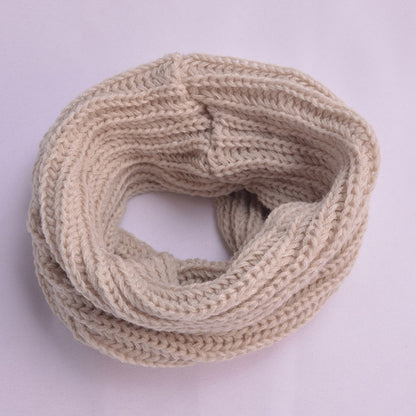 Winter Scarf For Women Men Knitted Warm Scarves Unisex Solid Color O Ring Neck Collar Soft Snood Scarf