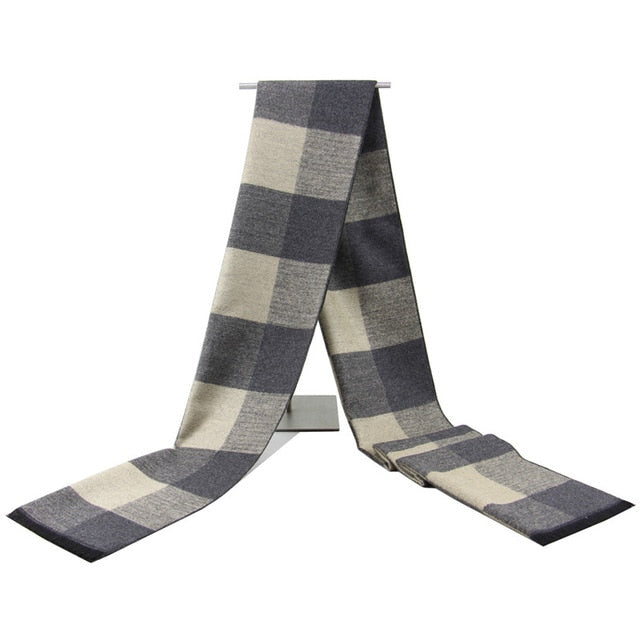 Luxury Brand Men's Winter Plaid Scarf warm women Cashmere shawls Scarves Casual Tassel Scarfs Man Business scarf pashmina