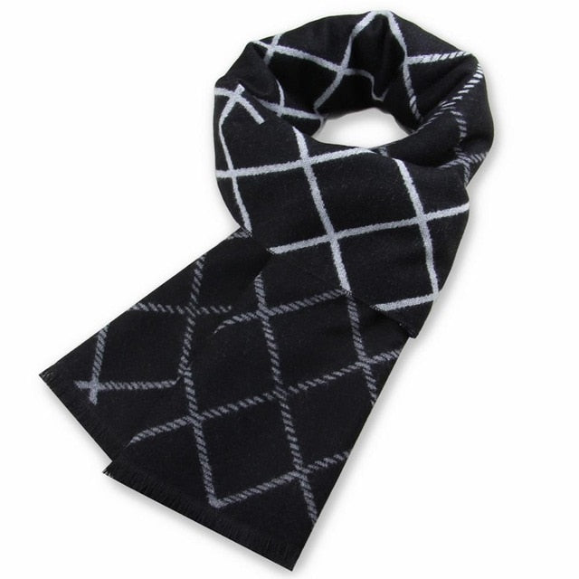 Luxury Brand Men's Winter Plaid Scarf warm women Cashmere shawls Scarves Casual Tassel Scarfs Man Business scarf pashmina