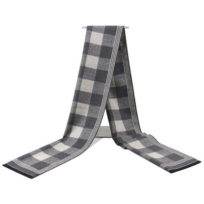 Luxury Brand Men's Winter Plaid Scarf warm women Cashmere shawls Scarves Casual Tassel Scarfs Man Business scarf pashmina