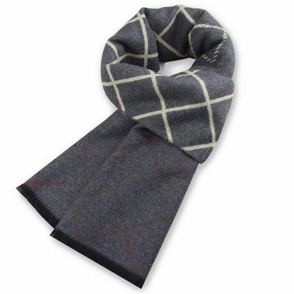 Luxury Brand Men's Winter Plaid Scarf warm women Cashmere shawls Scarves Casual Tassel Scarfs Man Business scarf pashmina