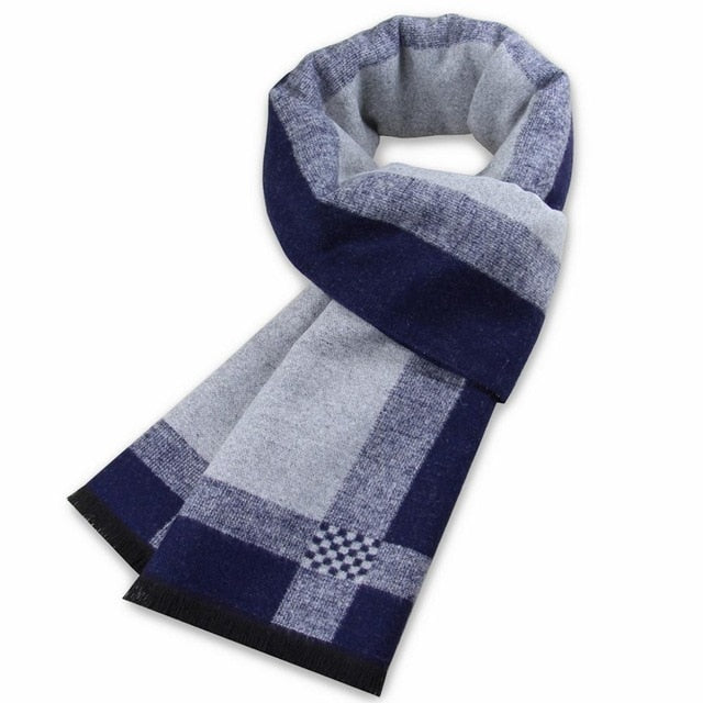 Luxury Brand Men's Winter Plaid Scarf warm women Cashmere shawls Scarves Casual Tassel Scarfs Man Business scarf pashmina