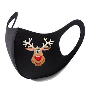 1pc Cotton Face Mouth Mask for Man Woman Adult Reusable Colorful Fabric Face Christmas Print Adult Neutral Washable Mask маска