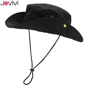 Jovivi Outdoor Boonie Hat Wide Brim Breathable Safari Fishing Hats UV Protection Foldable Military Hat Climbing Summer Hats Caps