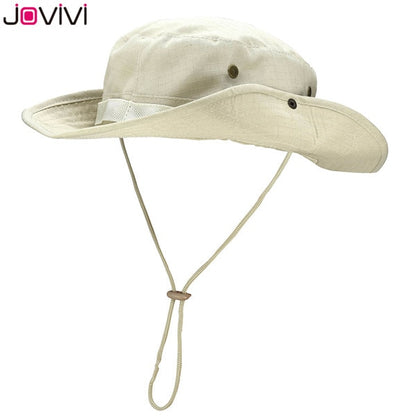 Jovivi Outdoor Boonie Hat Wide Brim Breathable Safari Fishing Hats UV Protection Foldable Military Hat Climbing Summer Hats Caps