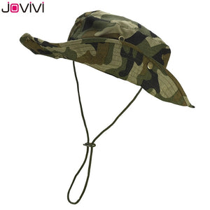 Jovivi Outdoor Boonie Hat Wide Brim Breathable Safari Fishing Hats UV Protection Foldable Military Hat Climbing Summer Hats Caps