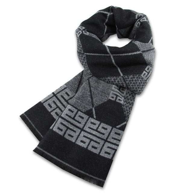 Luxury Brand Men's Winter Plaid Scarf warm women Cashmere shawls Scarves Casual Tassel Scarfs Man Business scarf pashmina