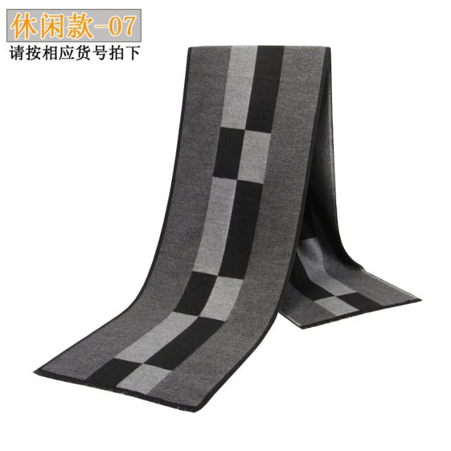 RUNMEIFA 2021 Classic Autumn & Winter Warm Plaid Man Scarf Cashmere Wool Panama Soft Striped Long Scarf High Quality 40 Colors