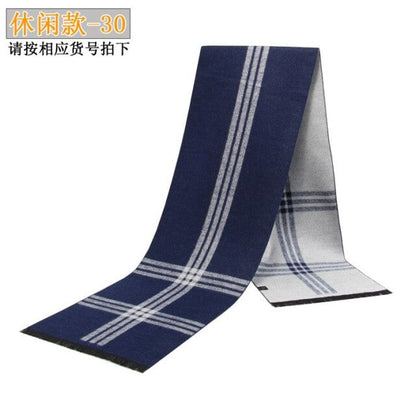 RUNMEIFA 2021 Classic Autumn & Winter Warm Plaid Man Scarf Cashmere Wool Panama Soft Striped Long Scarf High Quality 40 Colors