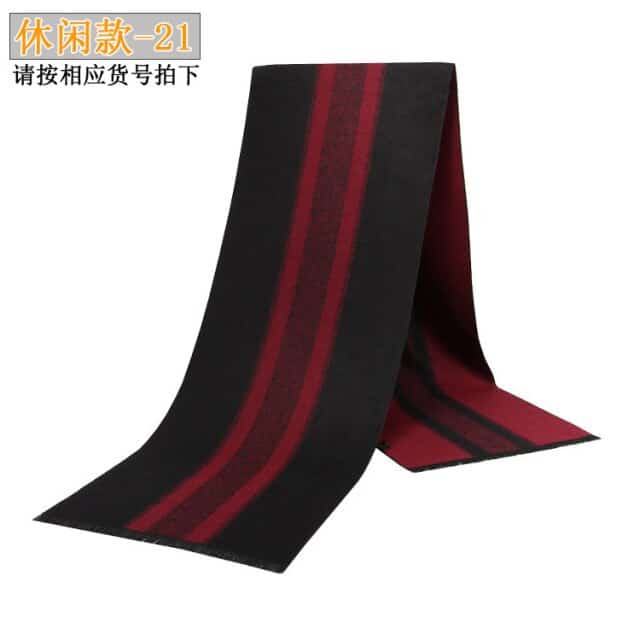 RUNMEIFA 2021 Classic Autumn & Winter Warm Plaid Man Scarf Cashmere Wool Panama Soft Striped Long Scarf High Quality 40 Colors