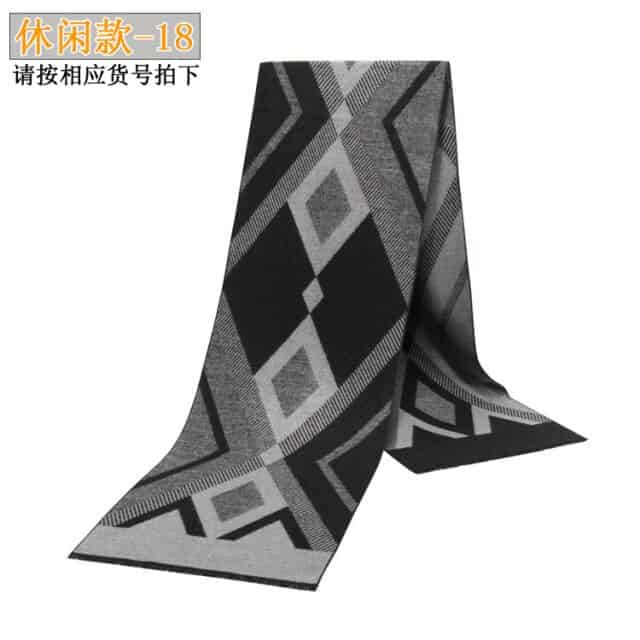 RUNMEIFA 2021 Classic Autumn & Winter Warm Plaid Man Scarf Cashmere Wool Panama Soft Striped Long Scarf High Quality 40 Colors