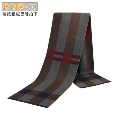 RUNMEIFA 2021 Classic Autumn & Winter Warm Plaid Man Scarf Cashmere Wool Panama Soft Striped Long Scarf High Quality 40 Colors