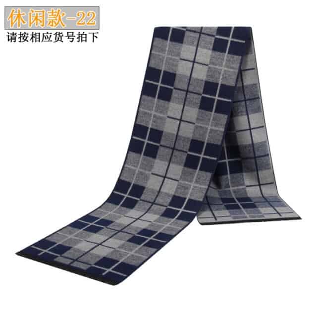 RUNMEIFA 2021 Classic Autumn & Winter Warm Plaid Man Scarf Cashmere Wool Panama Soft Striped Long Scarf High Quality 40 Colors