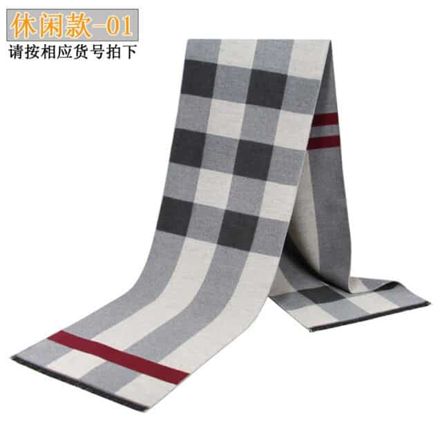 RUNMEIFA 2021 Classic Autumn & Winter Warm Plaid Man Scarf Cashmere Wool Panama Soft Striped Long Scarf High Quality 40 Colors