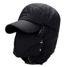 Load image into Gallery viewer, Bomber Hats Warm Plush Ear Flaps Breathable Mask Neck Thicken Winter Cycle Cap Scarf Set Women Men Warm hat
