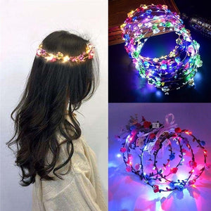 Flower Headband With LED Light