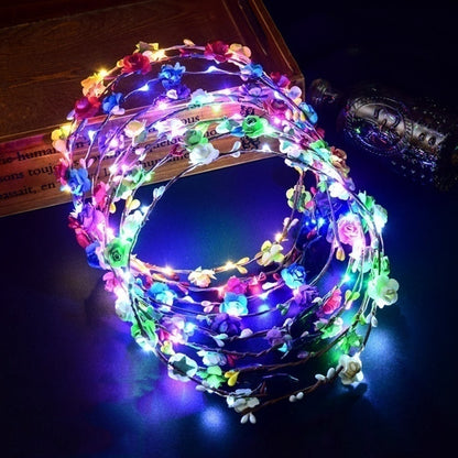 Flower Headband With LED Light