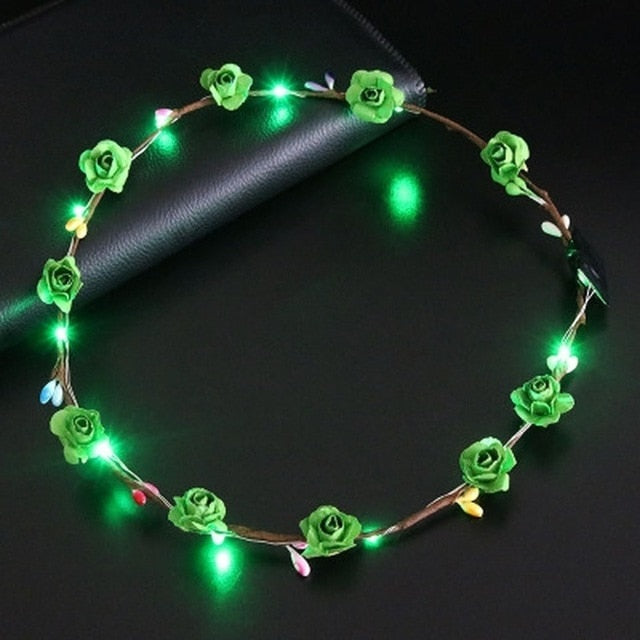 Flower Headband With LED Light