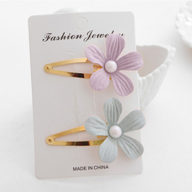 Kids Pearl Flower Hair Clip