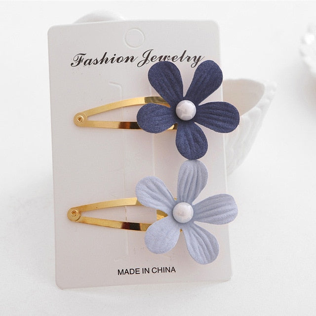 Kids Pearl Flower Hair Clip